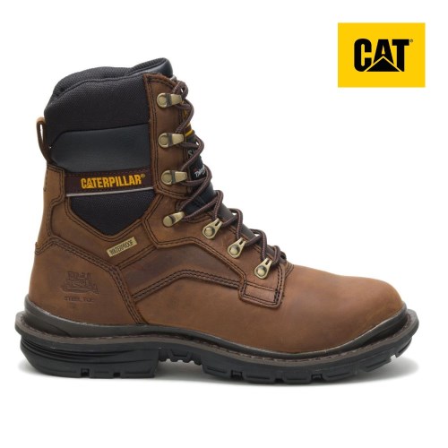 Caterpillar Flexion Generator 8" Waterproof Thinsulate Steel Toe Miesten Turvakengät TummanRuskea (QKWUT)